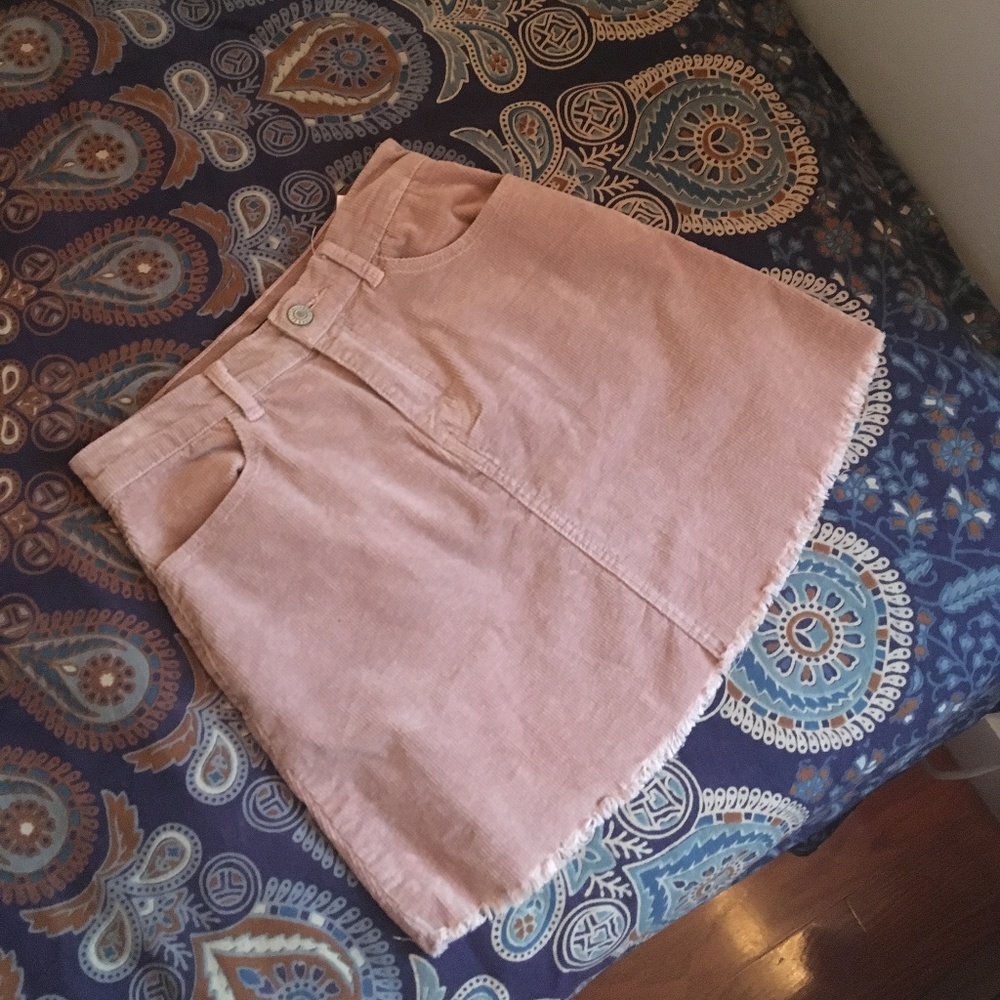 Brandy Melville Blush Corduroy Skirt